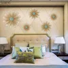 Chinesischer Metall-Haus-Wohnzimmer-Schlafzimmer-Hintergrund-Blumen-Dekoration-Veranda-Wand-Eisen-Anhänger 210414