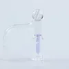 Fumée Entièrement Soudé Garde Splash Quartz Spinning Banger Nails Avec Des Perles De Verre Et Costume De Vis Pour Dab Rigs