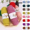 1PC Soft Long Squirrel Cashmere Yarn Fine Worsted Hand Knitting Wool Thread Skein for Making Cardigan Scarf Hat Sweater Doll DIY Y211129