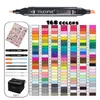 Dual Tips Art Sketch Twin Marker Pens 30 40 60 80 168 Colors Alcohol Based Ink Markers for Student and Designer 211104