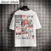 Glacialwhale 대형 티셔츠 남성 2021 여름 애니메이션 인쇄 티셔츠 Unisex 힙합 일본의 Streetwear Harajuku T 셔츠 G1217