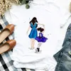 Damskie Drukowanie Koszula Piękny Czas Moda Dziewczyna Mama Ubrania Mama Matka Panie Graphic Printed Tee Top Tshirt Kobieta T-shirt X0527