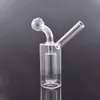 カラフルなガラスの喫煙パイプポータブルガラスシーシャの水の水の小さな鍋灰キャッチャーオイルリグボン