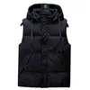 Mens Winter Vests Men's Sleeveless Jacket Thick Camouflage Vest Casual Hooded Waistcoat Male Warm Vests Outwear Plus Size 7XL 211120