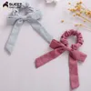 Mode nœud chouchous couleur unie coton cheveux corde nœud papillon cheveux cravates élastiques bandeaux femmes cheveux accessoires 2021 Corée Style