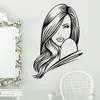 Mondern Long-haired menina padrão adesivos de parede decoração decoração arte impermeável removível 57cm * 84cm 210420