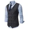 Men's Vests Waist Coat For Men Suit Vest Sleeveless Blazer Gilet Homme Costume Business Casual Wedding Weste Colete Social D90610