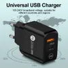 18W быстрый зарядка QC 3.0 PD Type C USB сотовые зарядные устройства US UU UK Plug для iPhone 11 12 Pro Max X XR 7 8Plus Samsung Note 20
