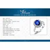 JewelryPalace Princess Diana Stworzył Blue Sapphire Zaangażowanie dla kobiet Kate Middleton Crown 925 Sterling Silver Ring