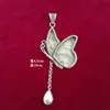 Гуйчжоу Этнический стиль ручной работы Мяо серебро DIY ожерелье кулон нижняя пустая поддержка старые аксессуары для вышивки колокольчик-бабочка Inla3182105