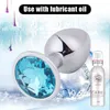 NXY Sex Anal toys OMYSKY Metal Crystal Plug Stainless Steel Booty Beads Jewelled Butt Toys Products for Men Couple Smooth Touch 1202