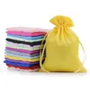 Satin Bags with Drawstring Gift Pouch Mini Jewelry Bag Small Wedding Favor Bag