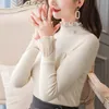 Winter Knitted Sweater Sueter Mujer Invierno Women Turtleneck Pullovers Harajuku Solid White Pink Top 6483 90 210510