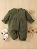 Baby Ruffle Trim Guipure Lace Insert Flounce Sleeve Jumpsuit SHE