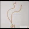Wisiorki biżuteria biżuteria Pearl Star Naszyjnik dla kobiet złota geometryczna naszyjnik z auntu motyli
