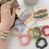 5 stuks / partij scrunchie haarband haar stropdas 11 stijl meisje haren accessoires satijnen stretch paardenstaart houders handgemaakte geschenk hoofdband 1693 b3