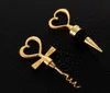 Apribottiglie in oro Tappo Set amore Confezione regalo Elegante apribottiglie a forma di cuore Cavatappi Champagne San Valentino Regali souvenir di nozze Bomboniera SN6399