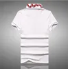 Polos pour hommes haute nouveauté luxe hommes col brodé rouge serpent mode chemises chemise Hip Hop Skateboard haut en coton t-shirt # B95