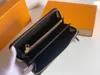 high quality classic women clutch wallet leather wallet single zipper wallets lady ladies long classical purse with box Free shippin