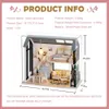 CUTEBEE DIY Dollhouse Kit Wooden Doll Houses Miniature Furniture with LED Toys for children Christmas Gift QL02 210910