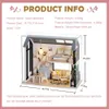 CuteBee DIY Dollhouse Kit Houten Pop Huizen Miniatuur Meubels met LED-Toys voor Kinderen Kerstcadeau QL02 210910