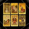 Mysteriöses Universum Goldfolie Tarot Marke Kunststoff Wasserdichte Tarot Full Englisch Edition Magier Tarot Deck Board Spielkarten