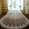 Bridal Veils Voile Mariage 200 CM Lace Edge White Ivory Cathedral Wedding Veil Long Women Accessories Veu De Noiva