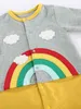 Peninsula Baby Rainbow Pattern Colorblock Jumpsuit SHE