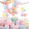 100 pc / lot 10 pouces Macaron Latex Ballons De Mariage Anniversaire Décoration Globos Baby Shower Fille Fête D'anniversaire Ballon D'hélium DH8888