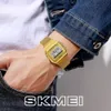 Skmei Sport Mens светодиодные часы тонкий набор цифровых мужчин наручные часы из нержавеющей стали полосы водонепроницаемые мужчины часы Reloj Hombre 1639 Q0524