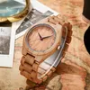 Montres-bracelets Style minimaliste en bois de bambou massif montre-bracelet hommes femmes poignet montre à quartz hommes dames bracelet en bois chiffres romains montres Cloc