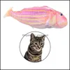 Fournitures pour animaux de compagnie de chat, jouets de jardin pour la maison, jouet de poisson souple, 12 "de long, peluche réaliste, poisson à queue remuante électrique, animaux interactifs amusants C