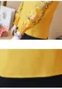 Tops y blusas para mujer Blusa de manga larga Mujer Blusas Mujer De Moda Bordado floral Blusa de gasa Camisa Ropa C707 210426