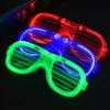 Fournitures de fête Halloween Led Shutter Lunettes Star Star Stare Full Trèfle Square Love Verre Fashion pour club Rh1926