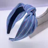 Tie Dye Denim Knot Headband Cross Knotted Hairband Turbante Accessori per capelli per adulti