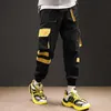 Hiphop Zwart Potlood Broek Mannen Lading Broek Streetwear Men Pockets Harem Joggers Lente Mode Heren Pant Lint 211119