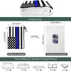 Blankets Blue And White American Flag Travel Pillow Blanket Two-in-one Backpack Strap Compact Airplane Bag Waist Support 60x43 Inches