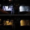 Carro atmosfera lâmpada usb música som ritmo controle led tira auto interior decoração interior pé ambiente interiorexternal