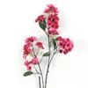 Dekorativa Blommor Kransar 10st Fake Long Stam Apple Blossom (3 Stammar / Piece) 37.8 "Längdsimulering Persika för hem Artificiell