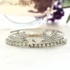 Europe and America Fashionable Star Moon Opening Bracelet Set of Four Hand Rings Bangles for Women Presents Jewellry Sets Gift Q0719