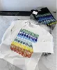 22SS bomull godis brev broderi barn våren sommar hoodie baby topp barn sweatshirts plus storlek 90-130cm barn kläder svart vit