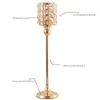 Peandim Shiny Crystal Candle Lantern Gold Candle Voti Voti Voti d'argento Candelabra Candeliere per la casa Christ-Christmas Decor Decor Gifts 210722