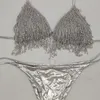 Vacances Sexy Diamond Bikini Set Strass Glands Maillots De Bain Bling Stones Beachwear Bandage Femmes Maillot De Bain Femme
