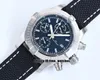 Top Chronograph 43mm A13385101C1X1 C7750 Automatic Mens Watch Steel Case Blue Dial Nylon Leather Strap New Gents Sport Watches 4 Colors