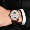 LIGE Marke Männer Uhren Automatische Mechanische Uhr Sport Uhr Leder Casual Business Retro Armbanduhr Uhren Hombre 220423