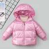 Bébé Vers Le Bas Manteau Garçons Filles Vêtements Enfants Casual À Capuche Vers Le Bas Manteaux Automne Hiver Chaud Mode Outwear Enfants Solide Veste pour 1-9 Ans