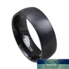 Engajamento clássico acabado 8mm homens preto titanium anel fosco anel jóias para faixas de casamento masculino preço de fábrica especialista qualidade Último estilo de estilo original