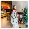 H.SA Spring Women Fashion Korean Jackets DEER Embroidery Long Coat Oversized Knit Sweater and Cardigans Femme 210417