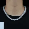 Ice out Men Rock Necklace Gold Silver Color Tennis Chain Choker Necklace Female Fashion Statement Jewelry For party jewelry X0509