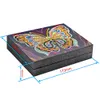 Special-shaped Diamond Painting DIY Butterfly Resin Jewelry Box Containers Desktop Decorative Storage Organizer Case#38